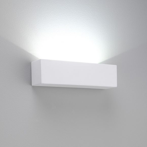 Parma LED-Gipswandleuchte eckig, 25 cm
