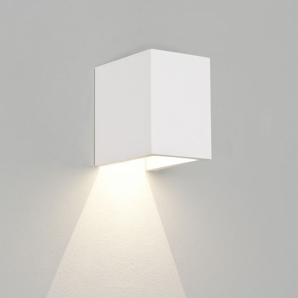 Parma LED-Gipswandleuchte eckig, Downlight, 10 cm