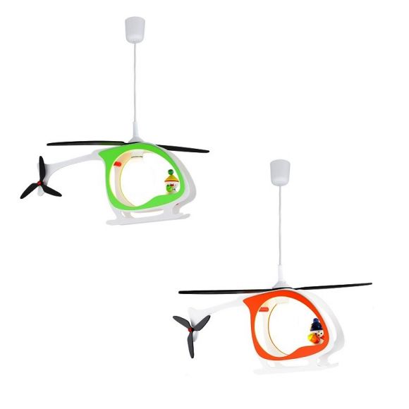 Pendelleuchte Hubschrauber mit Pilot - in zwei Farben