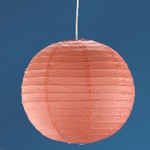 Pendelleuchte, Japankugel, orange, D 40 cm, inkl. Schnurpendel