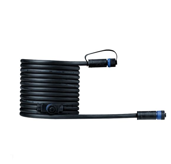 5m Plug & Shine Kabel IP68  Schwarz mit zwei Anschlussbuchsen 