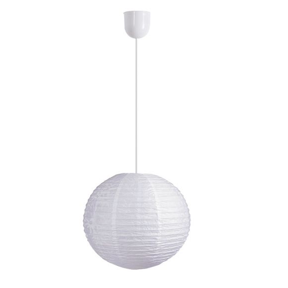 Reis-Papierlampenschirm Ø in 40cm in Weiß 