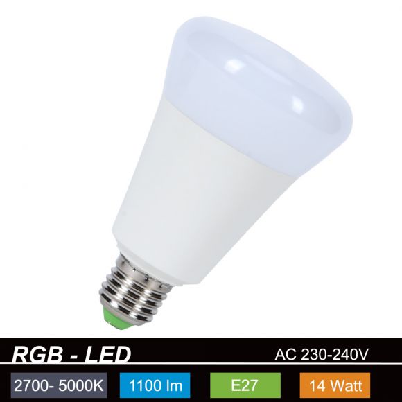RGB Lola Bulb 14Watt E27 LED Farb - CCT Wechsel, 1100lm 