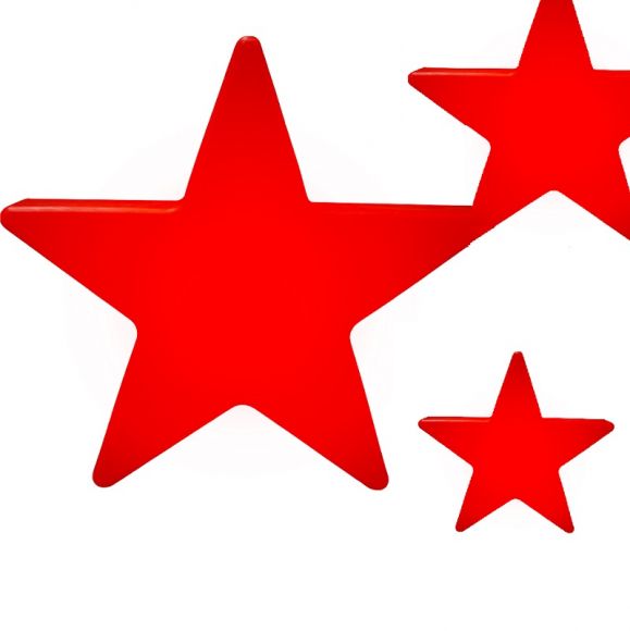 Rote Stern-Dekoleuchte in 4 Größen