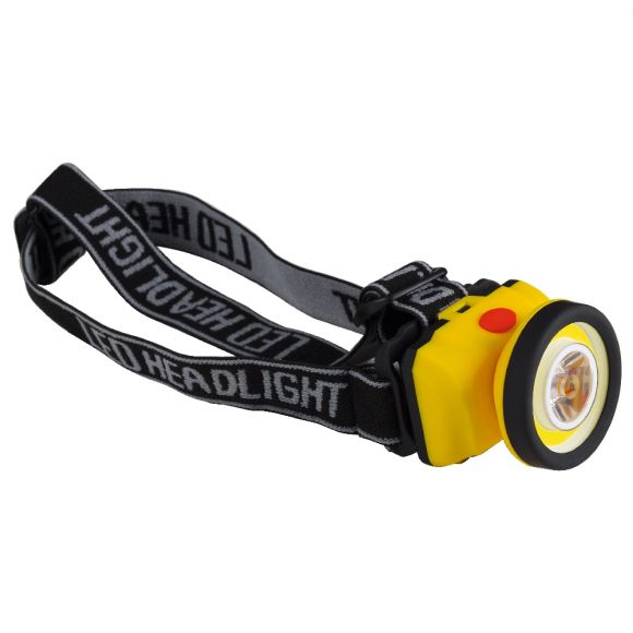 Runde COB LED Arbeitsleuchte Stirnleuchte Gelb mit schwarzem Band 6500 Kelvin