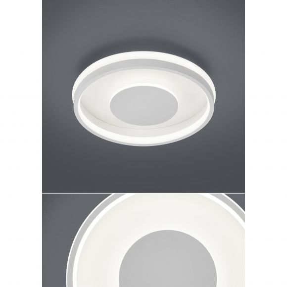 runde LED Deckenleuchte mit CCT-Lichtfarbsteuerung & Fernbedienung aus Acryl und Aluminium Deckenlampe Weiß