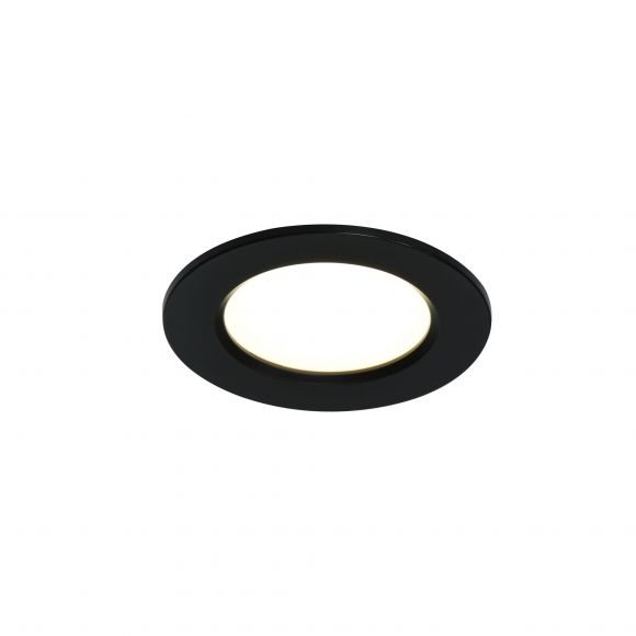 runde LED Einbauleuchte mit CCT-Lichtfarbsteuerung & Memory Funktion  Einbaulampe Schwarz ø 64 cm