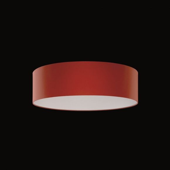 Runder Lampenschirm - Chintz Stoff rot - Durchmesser 75 cm