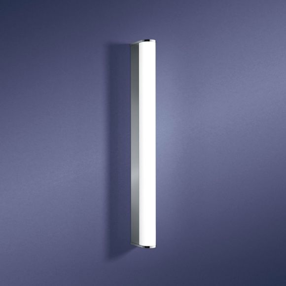 Schlanke LED-Wandleuchte Länge 88cm - Lichtfarbe Warmweiß - Chrom - inklusive 1x 16W LED-Leuchtmittel