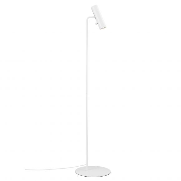 schwenkbare Stehleuchte skandinavische  Stehlampe Weiss mit Schalter ø 6 cm
