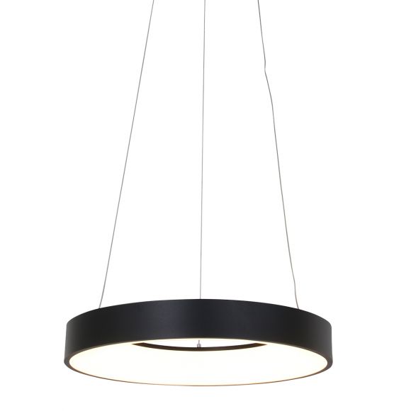 Smart Home runde LED Zugpendelleuchten Hängelampe schwarz ø 38 cm 38 x 15-160 cm