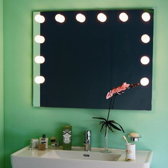 Top Light Spiegel BulbLine 80x120cm mit 12 Lichtkugeln opal