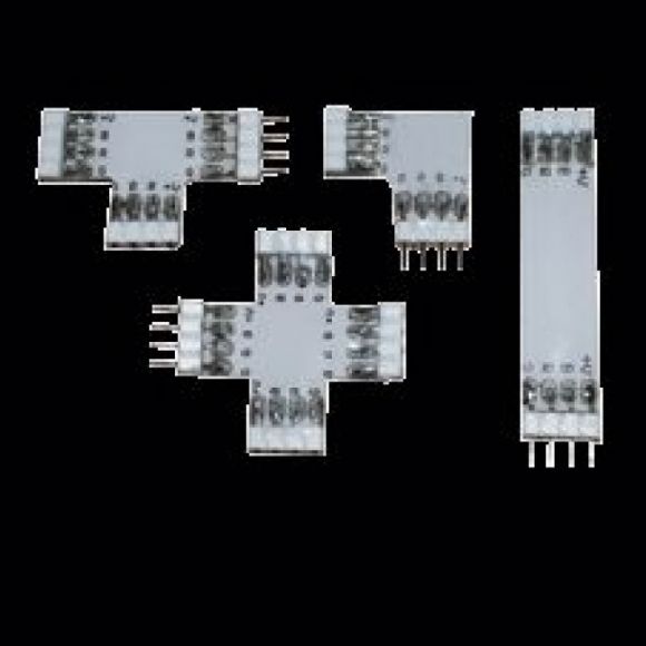 Verbinderset für LED-Strips L-,X-, T- Form Verbinder und Eckverbinder selbstklebend