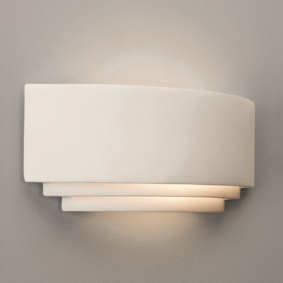 Wandleuchte, Keramik, Up&Down Lichtaustritt, 31,5cm breit, LED möglich