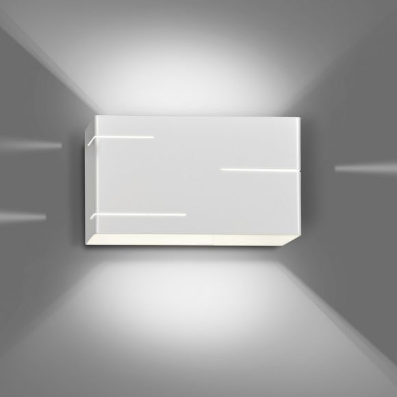 Wandleuchte, weiß, Up & Down Light, modern, mit 3 Schlitzen, LED 5 W