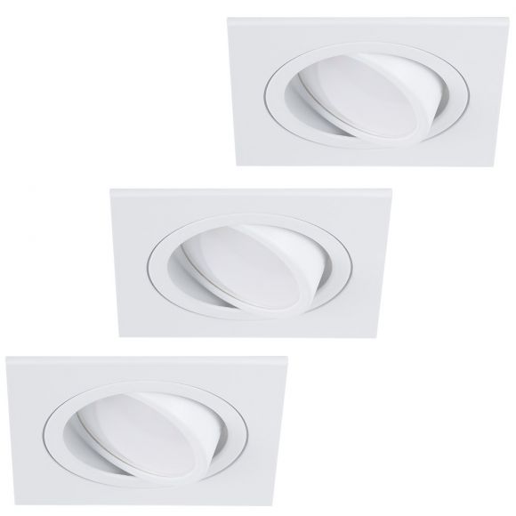 Weißer LED Decken- Einbaustrahler- 3 fach dimmbar- als praktisches 3 er- Set 