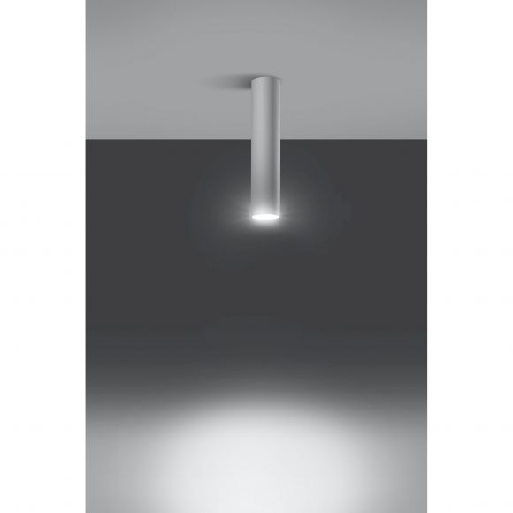 zylindrische Downlight Deckenleuchte aus Stahl Deckenlampe weiß 6 x 30cm
