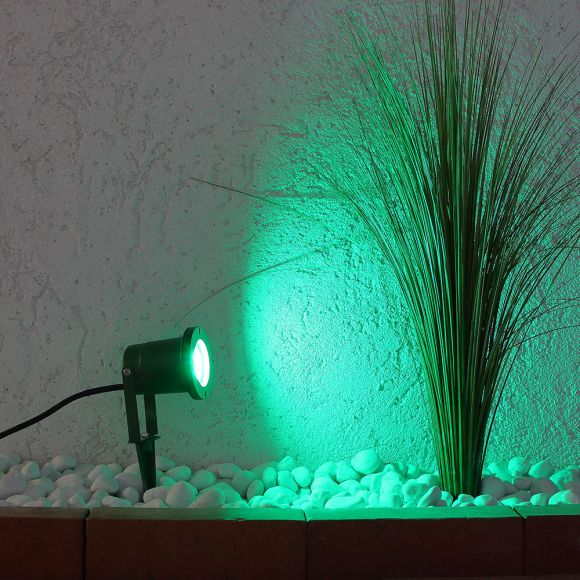 LED Erdspießlampe, grün, inkl. Fernbedienung, inkl. LED Farbwechsel