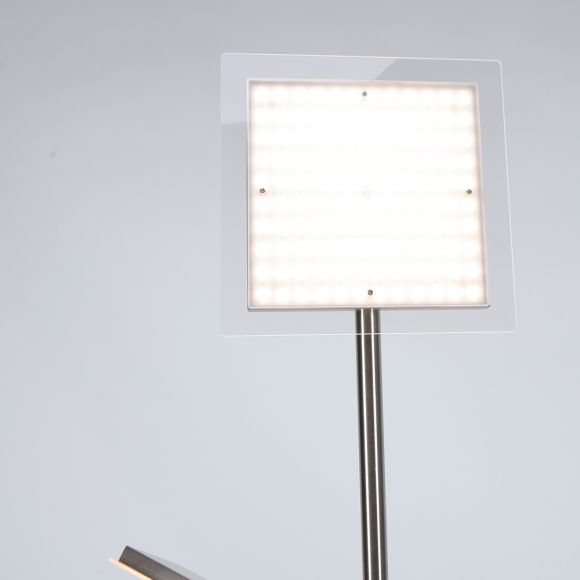 LED Fluter Hans eckig  mit Lesearm und Touchdimmer H 180cm