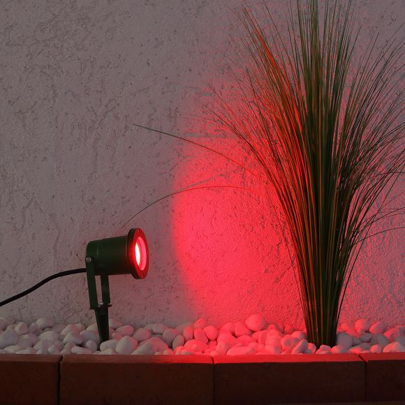 LED Erdspießlampe, grün, inkl. Fernbedienung, inkl. LED Farbwechsel
