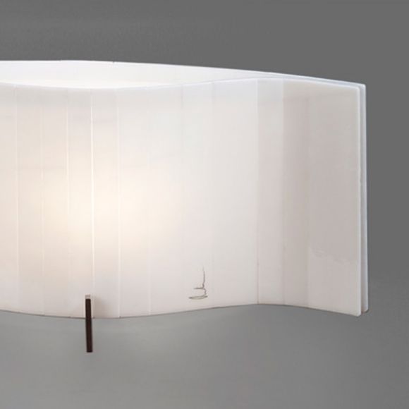 Tischleuchte Vento - Länge 96cm - Glas Weiß