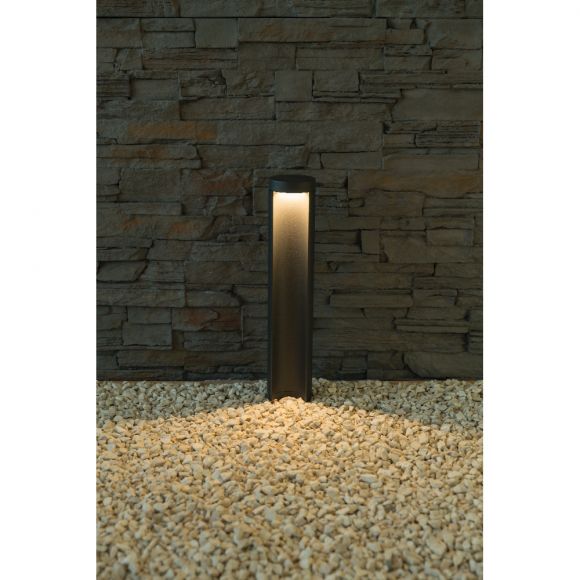 COB LED Garten Standleuchte Pollerleuchte in anthrazit aus Aluminium IP54 - 65 cm
