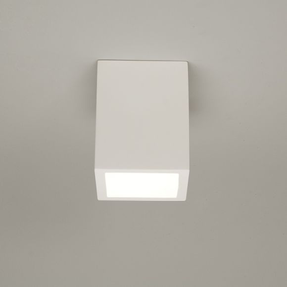Deckenleuchte, Keramik, weiß, kubisch 11x11cm, 14cm hoch, LED möglich