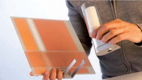 Deco-System Dekorblende aus satiniertem Glas mit Schmetterlingdesign
