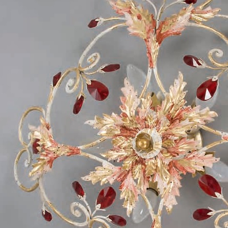 Dekorative Deckenleuchte - Handarbeit aus Italien - Bleikristalle