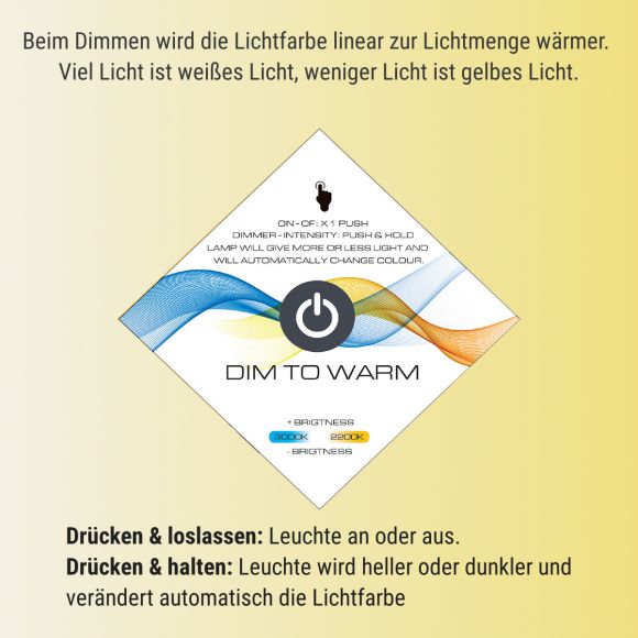 dimmbare LED Wandleuchte, in 3 Farben, schwenkbar, inkl. LED 5W, CCT - Dim-to-Warm-Funktion