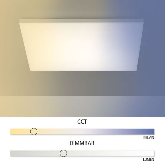 Dimmbares flaches LED Panel 60x60cm, mit CCT, 35W Deckenleuchte