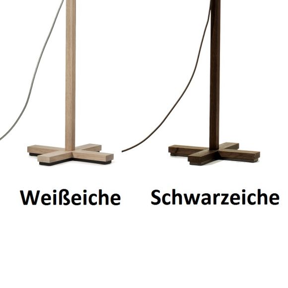 Design-Standleuchte mit Schirm aus Wollfilz Graphit/Wollweiß
