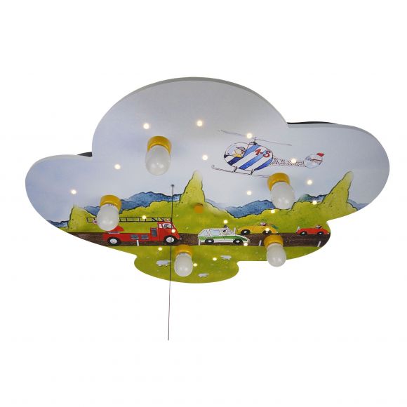 E14 Kinderleuchte mit Zugschalter LED Schlummerlicht in Wolkenform verschiedene Motive erhältlich