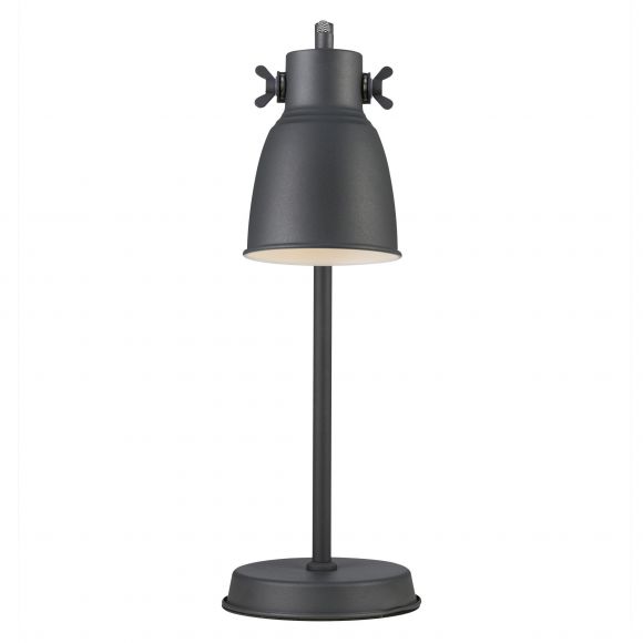 E27 Tischleuchte Industrial-Style und skandinavische  Tischlampe Schwarz mit Schalter ø 125 cm