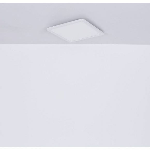 eckige LED Wandleuchte mit Memory Funktion quadratisch Backlight 3 Stufen über Wandschalter (100-50-10%) Wandlampe weiß satiniert