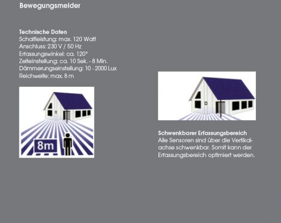 Hausnummernleuchte aus Edelstahl - IP44 - mit Bewegungsmelder - 28x28x9,5 cm