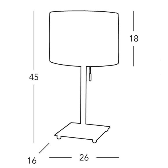 Kolarz® Tischleuchte 1-flammig mit E27 in nickel matt