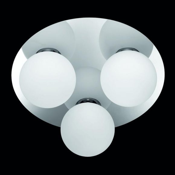 Kugelrund - Badezimmer Halogen Decken Rondell - Chrom + Extra LED-Leuchtmittel G9 2W