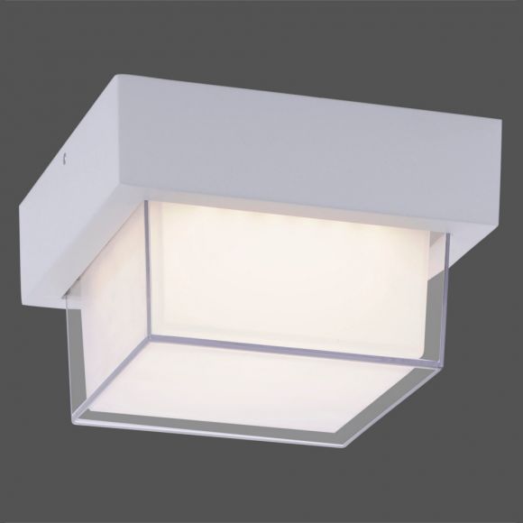 LED Außendeckenleuchte, Q®, Smart Home, ZigBee, weiß, eckig