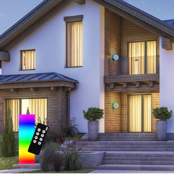 LED Außenwandleuchte, Smart Home, Q®, Alexa tauglich, ZigBee, anthrazit