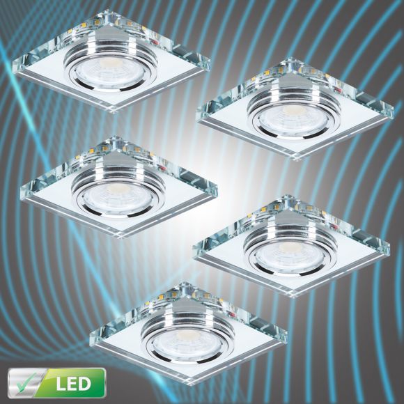 LED 7W Deckeneinbau 5-er Set LED-Hintergrundbeleuchtung eckig