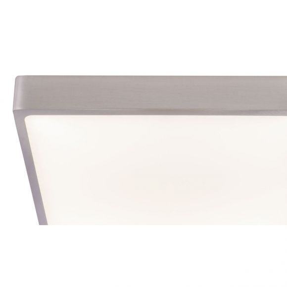 LED Deckenleuchte aus Aluminiumdruckguss und Acryl matt Deckenlampe nickel