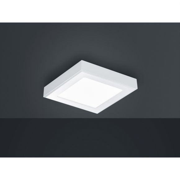 LED Deckenleuchte, Kunststoff, eckig, 17,4cm, weiß matt