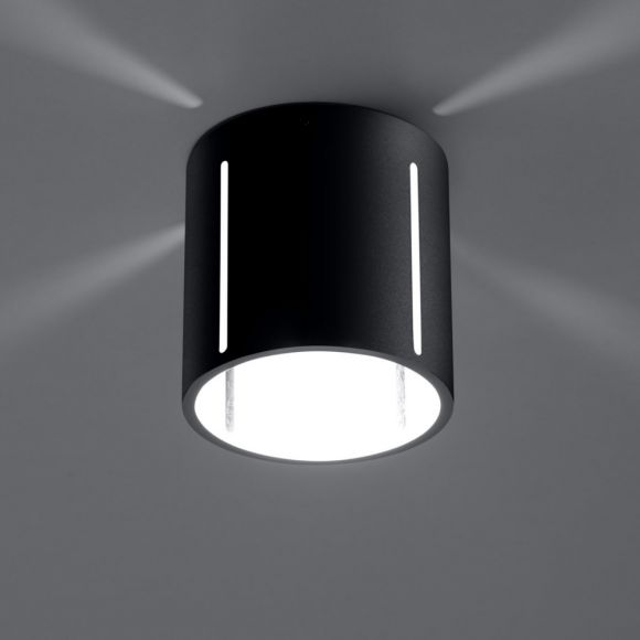 LED Deckenleuchte, schwarz, rund, D=10cm, inkl. G9 LED 5W
