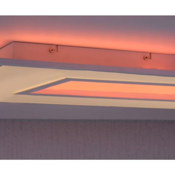LED Deckenpanel 120x40cm, inkl. 37W mit Down- und Backlight RGB-Fernbedienung, getrennt schaltbar