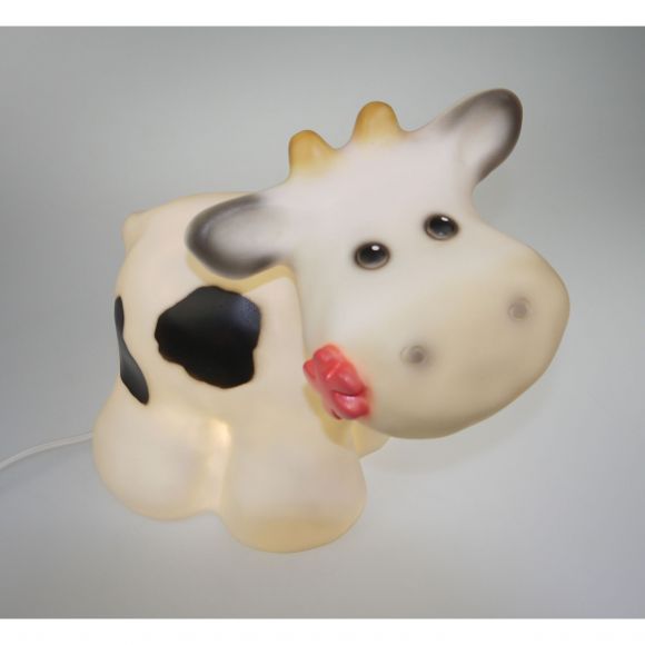LED Dekoleuchte Kuh bruchfeste Kinderleuchte Tischlampe mit Schalter 23 x 17 x 27 cm Kuh Daisy