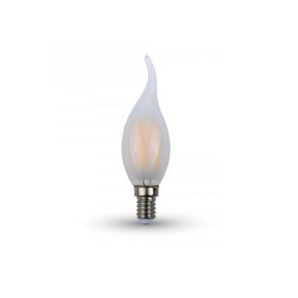 LED Filament Kerze E14 in Windstoßoptik mit 4 Watt 400 Lumen