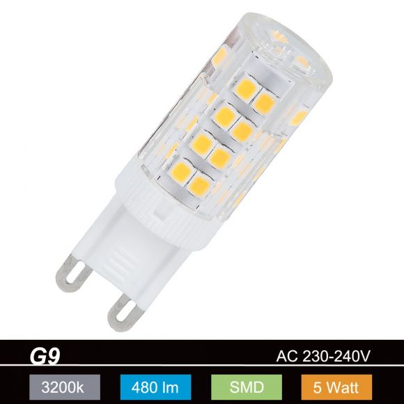LED Leuchtmittel G9  5 Watt 480 Lumen