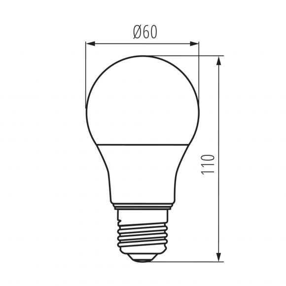 LED Leuchtmittel, E27, A60, 12,5 Watt, 1060 Lumen, warmweiß, dimmbar