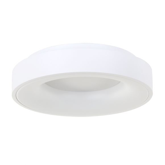 LED runde Deckenleuchte mit Blendschutz in matt weiß Deckenlampe 40 Watt Warmweiß ø 48 cm